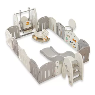Plastic Playpen w/ Accessories inSPORTline Teutonino 186 x 236 cm