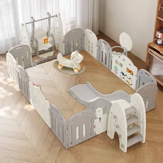 Plastic Playpen w/ Accessories inSPORTline Teutonino 186 x 236 cm
