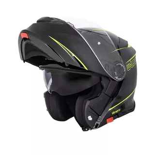 Flip-Up Motorcycle Helmet W-TEC Venero - Glossy Black-Gold