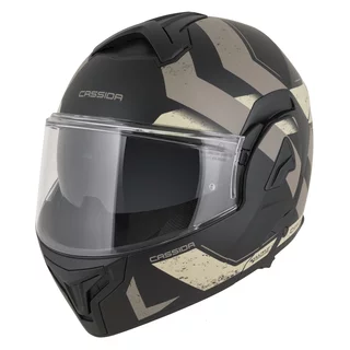 Flip-Up Motorcycle Helmet Cassida MultiFlip Korp P/J - černá matná/písková/khaki