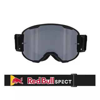 Motocross Goggles Red Bull Spect Strive Panovision, Matte Black, Silver Mirrored Lens
