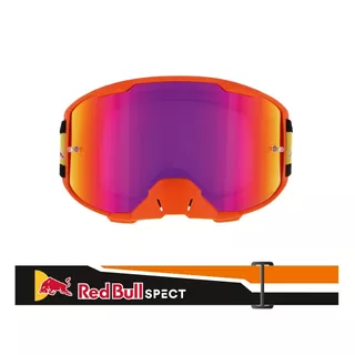 Motocross Goggles Red Bull Spect Strive, Matte Orange, Purple Mirrored Lens