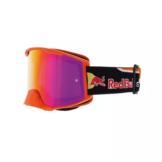 Motocross Goggles Red Bull Spect Strive, Matte Orange, Purple Mirrored Lens