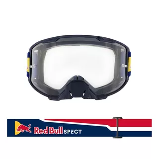 Motocross Goggles Red Bull Spect Strive, Matte Dark Blue, Clear Lens