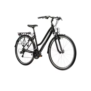 Women’s Trekking Bike Kross Trans 1.0 28” SR Gen 007 - černá / šedá / stříbrná / lesk