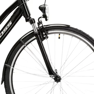 Women’s Trekking Bike Kross Trans 1.0 28” SR Gen 007 - černá / šedá / stříbrná / lesk