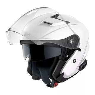 Motorcycle Helmet w/ Integrated Headset SENA Outstar S Glossy White