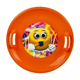 Snow Saucer STT - Blue Emoji Boy - Orange Emoji Girl