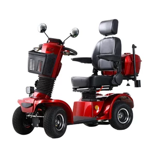 Four-Wheel Electric Scooter inSPORTline Thodor - Brown - Red