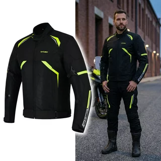 Motorcycle Jacket W-TEC Timuco - Black-Fluo