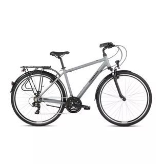 Men’s Trekking Bike Kross Trans 1.0 28” SR – 2021 - Grey/Black