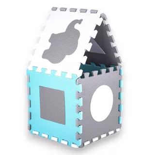 Foam Puzzle Playmat w/ Playpen inSPORTline Smarfino 30 x 30 x 1 cm, 36 Pieces