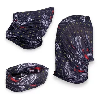 Multifunctional Neck Warmer W-TEC Black Heart Scarfest - Wings Skull