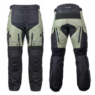 Motorcycle Pants W-TEC Karmal - černo-olivově zelená
