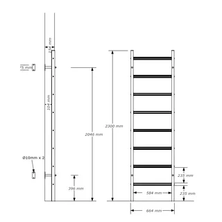 Wall Bars BenchK 210