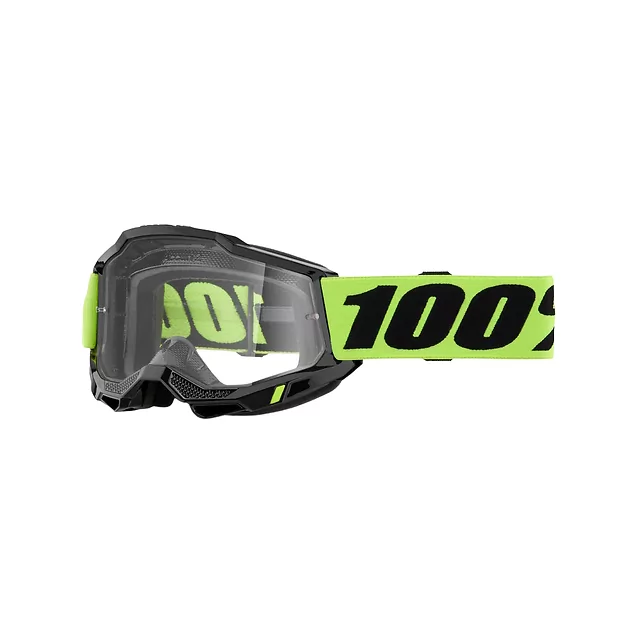 Children’s Motocross Goggles 100% Accuri 2 Junior - fluo zelená, čiré plexi - fluo zelená, čiré plexi