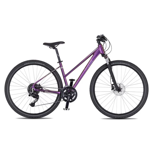 Women’s Cross Bike 4EVER Pulse Disc 28” – 2026 - matt black/rose gold - purple/hologram