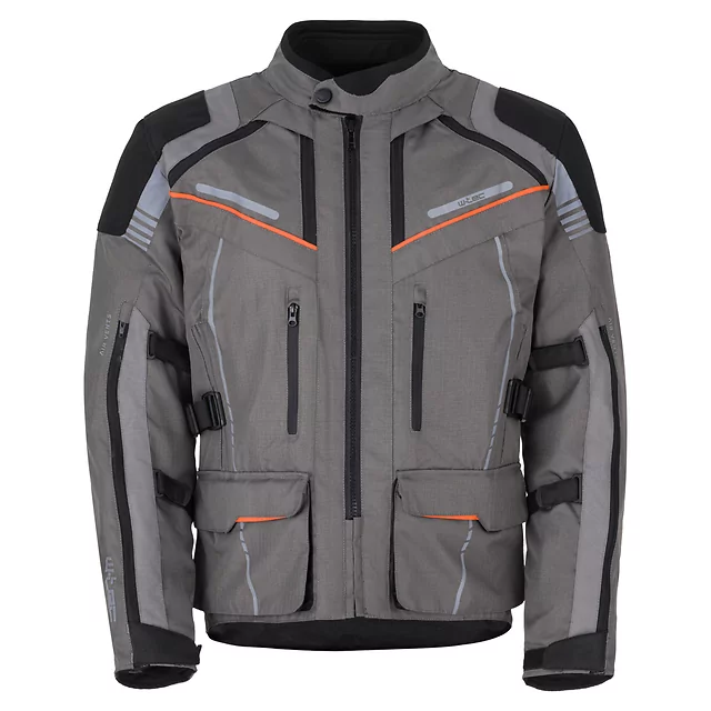 Touring Motorcycle Jacket W-TEC Smackton - Grey Orange