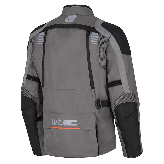 Touring Motorcycle Jacket W-TEC Smackton - Grey Orange