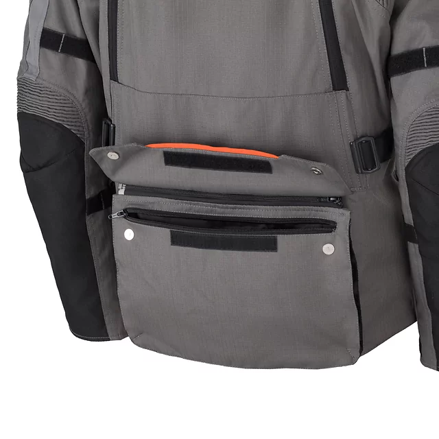 Touring Motorcycle Jacket W-TEC Smackton - Grey Orange