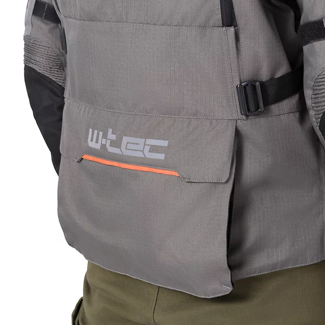 Touring Motorcycle Jacket W-TEC Smackton - Grey Orange