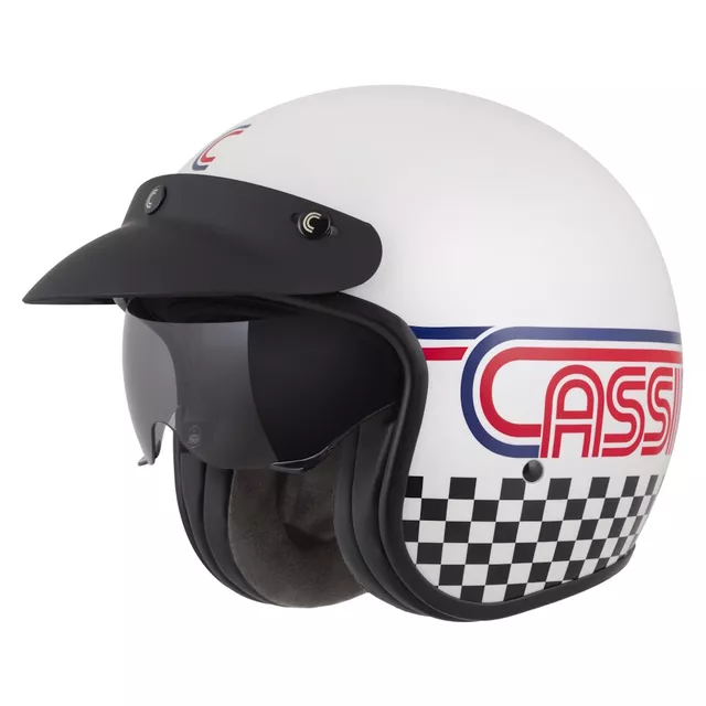 Motorcycle Helmet Cassida Oxygen Rondo 2.0 Pearl White/Red/Blue/Black