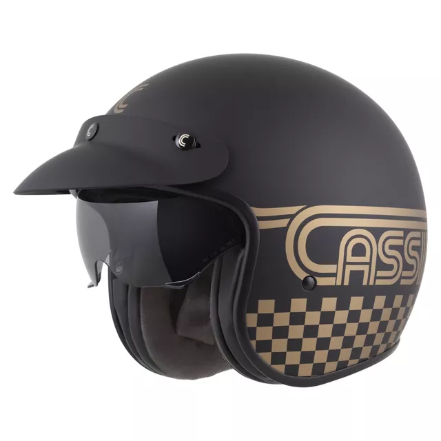 Motorcycle Helmet Cassida Oxygen Rondo 2.0 Matte Black/Gold