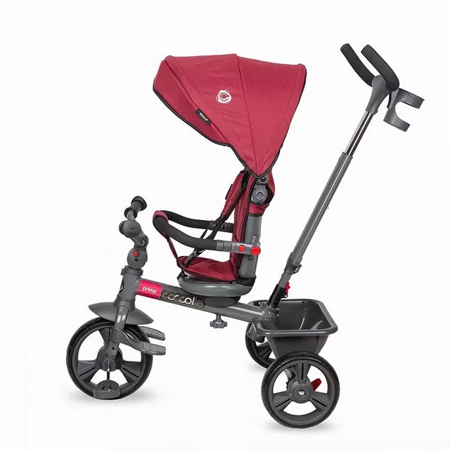 Three-Wheel Stroller w/ Tow Bar Coccolle Primo - Magenta