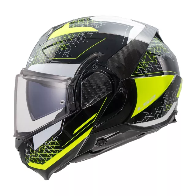 Flip-Up Motorcycle Helmet LS2 FF910 Advant II Astral H-V Yellow P/J