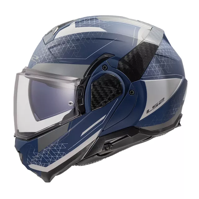 Flip-Up Motorcycle Helmet LS2 FF910 Advant II Astral Navy Blue Gray P/J