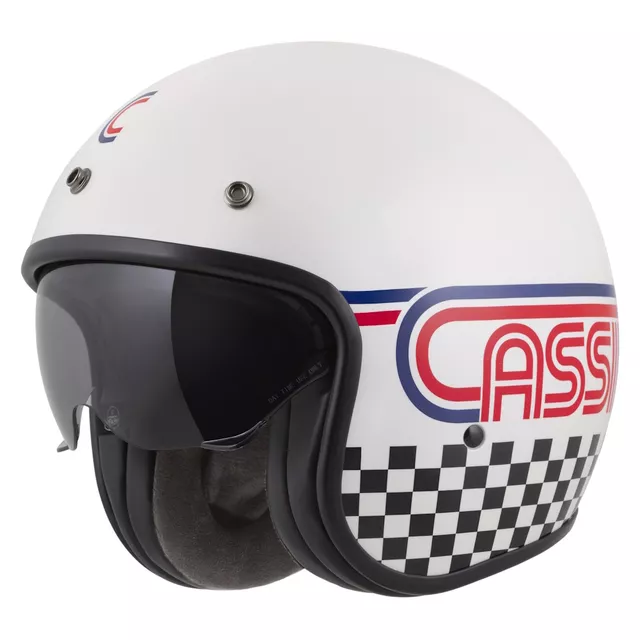 Motorcycle Helmet Cassida Oxygen Rondo 2.0 Pearl White/Red/Blue/Black