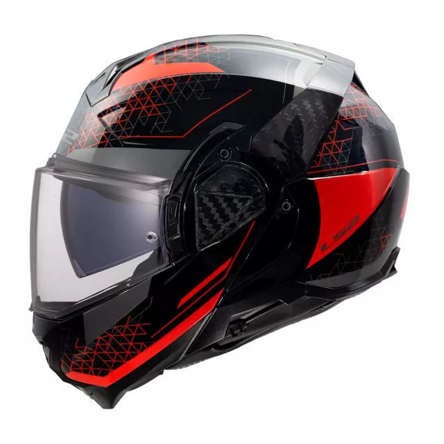 Flip-Up Motorcycle Helmet LS2 FF910 Advant II Astral Red P/J