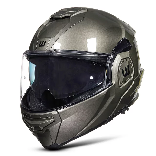 Flip-Up Motorcycle Helmet W-TEC Zoroz P/J - Metallic Grey
