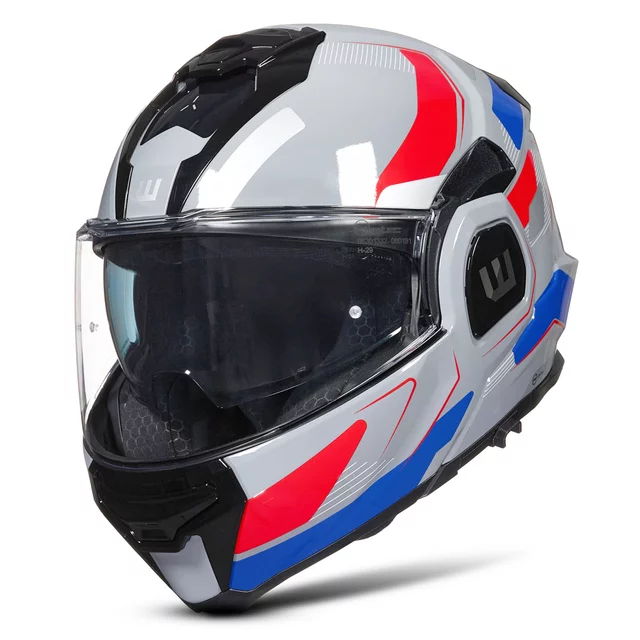 Flip-Up Motorcycle Helmet W-TEC Zoroz P/J - Metallic Grey