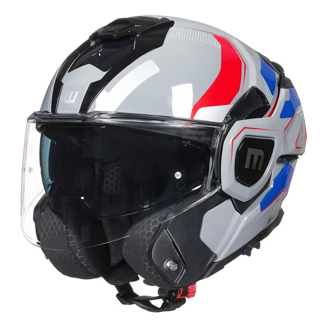 Flip-Up Motorcycle Helmet W-TEC Zoroz P/J - Metallic Grey
