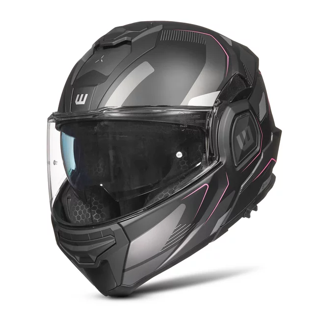 Flip-Up Motorcycle Helmet W-TEC Zoroz P/J - Metallic Grey