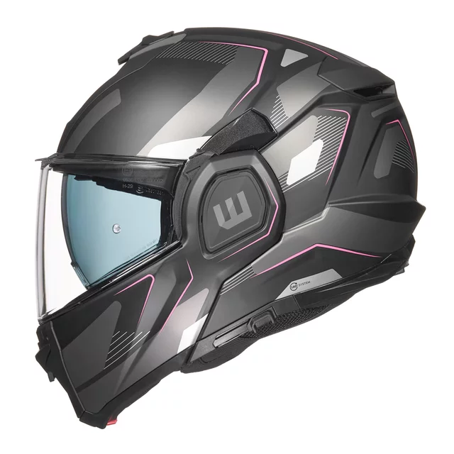 Flip-Up Motorcycle Helmet W-TEC Zoroz P/J - Metallic Grey
