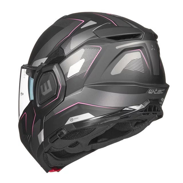 Flip-Up Motorcycle Helmet W-TEC Zoroz P/J - Metallic Grey