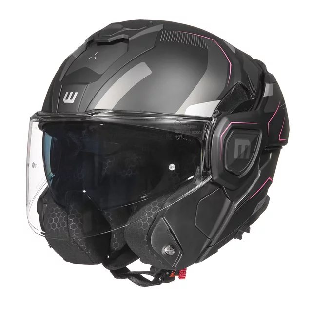 Flip-Up Motorcycle Helmet W-TEC Zoroz P/J - Metallic Grey
