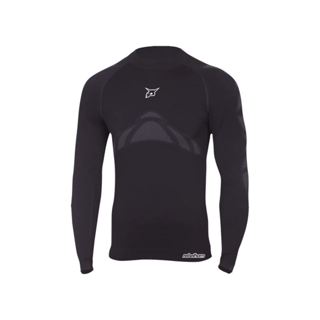 Thermal Motorcycle Long Sleeve T-Shirt Rebelhorn Active - Black - Black