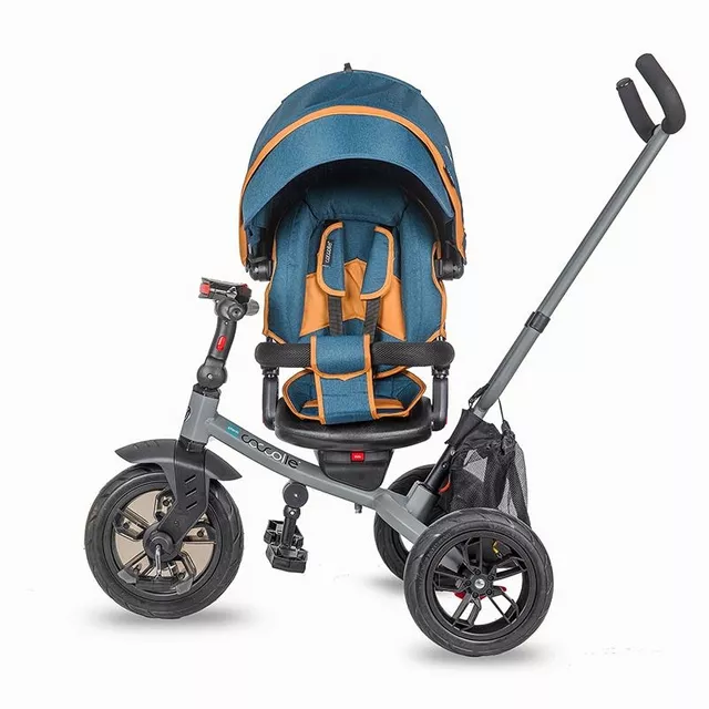Three-Wheel Stroller w/ Tow Bar Coccolle Pianti - True Blue