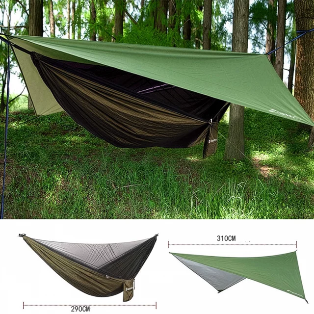 Hammock w/ Mosquito Net & Rain Fly inSPORTline Nomadia