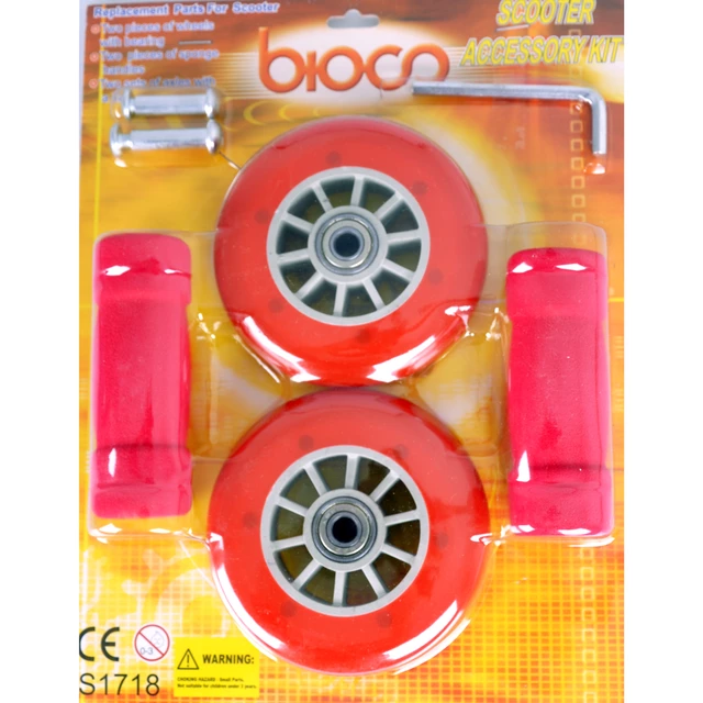 Replacement scooter set with 100 mm wheels - Red