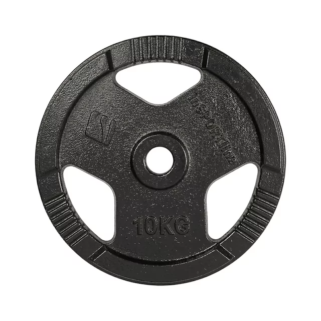 Cast Iron Weight Plate inSPORTline Hamerton Black 10 kg, 30 mm