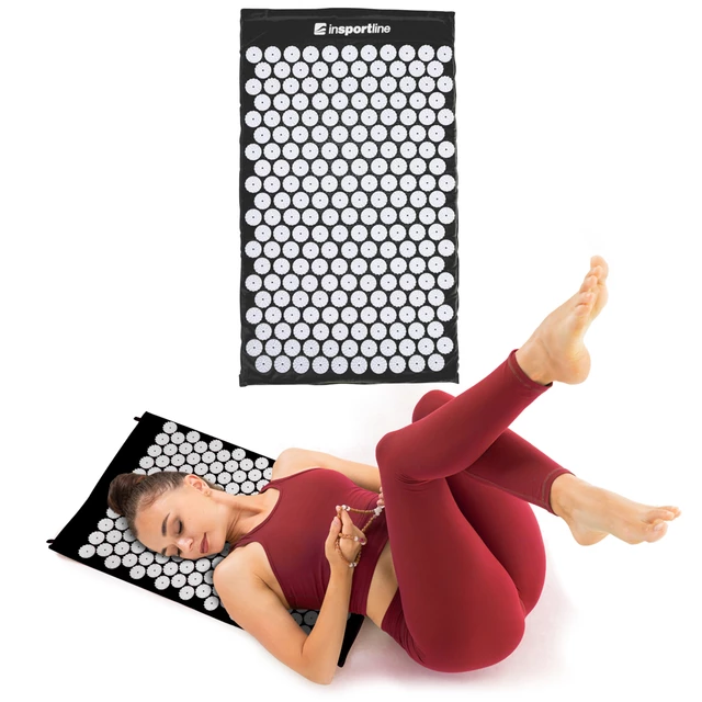 Acupressure Mat inSPORTline AKU-500 75 x 44 cm - Pink - Black