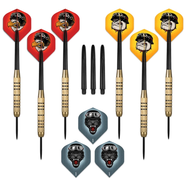 Darts Shot Duel Brass Plated Value Range 22 Steel – 6-Pack
