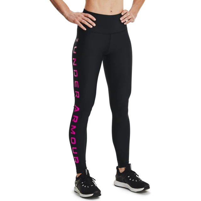 Women’s Leggings Under Armour HG Armour Branded Leg NS - Black-Pink