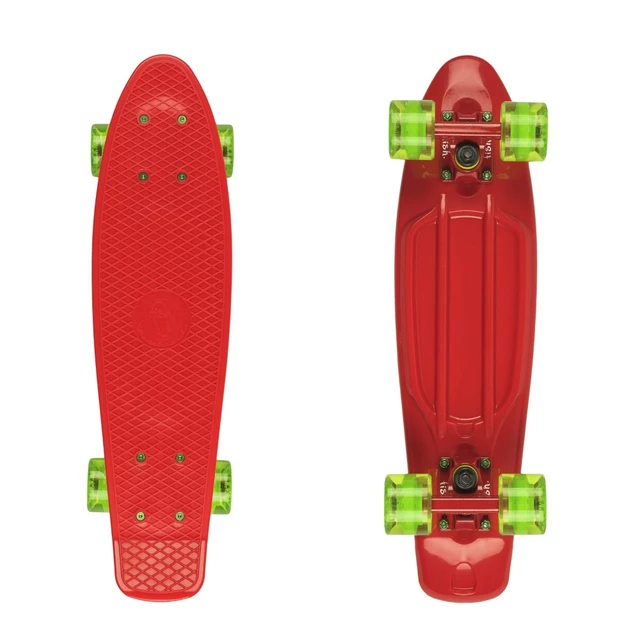 Penny Board Fish Classic 22” - Green/Orange - Red-Red-Transparent Green