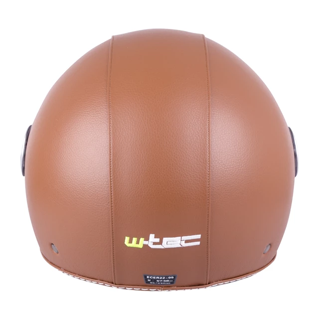 Scooter Helmet W-TEC FS-701B Leather Brown