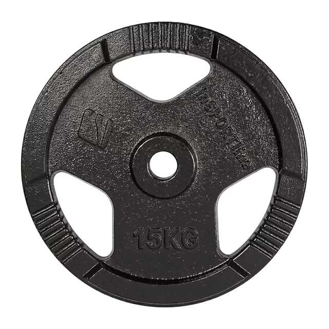 Cast Iron Weight Plate inSPORTline Hamerton Black 15 kg, 30 mm